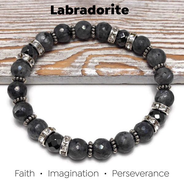 HEALING STONES - Labradorite Womens Stretch Bracelet