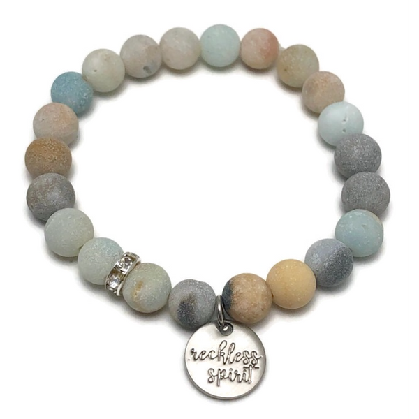 Amazonite Sparkle Gemstone Stretch Bracelet