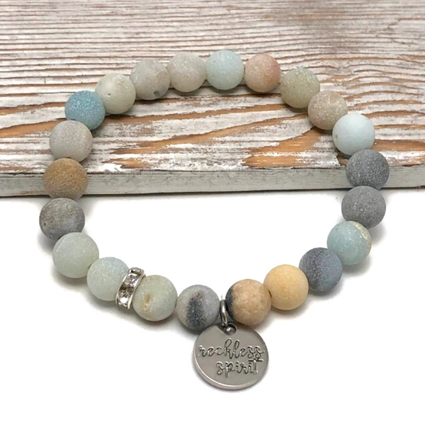 Amazonite Sparkle Gemstone Stretch Bracelet