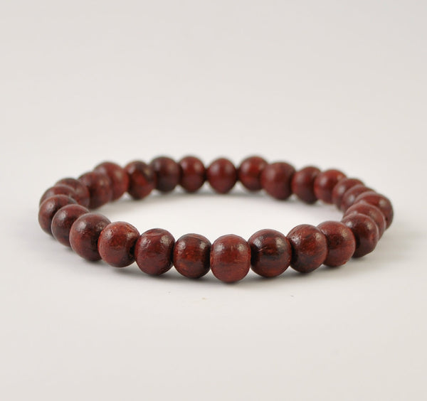 Red Wood Mens Stretch Bracelet