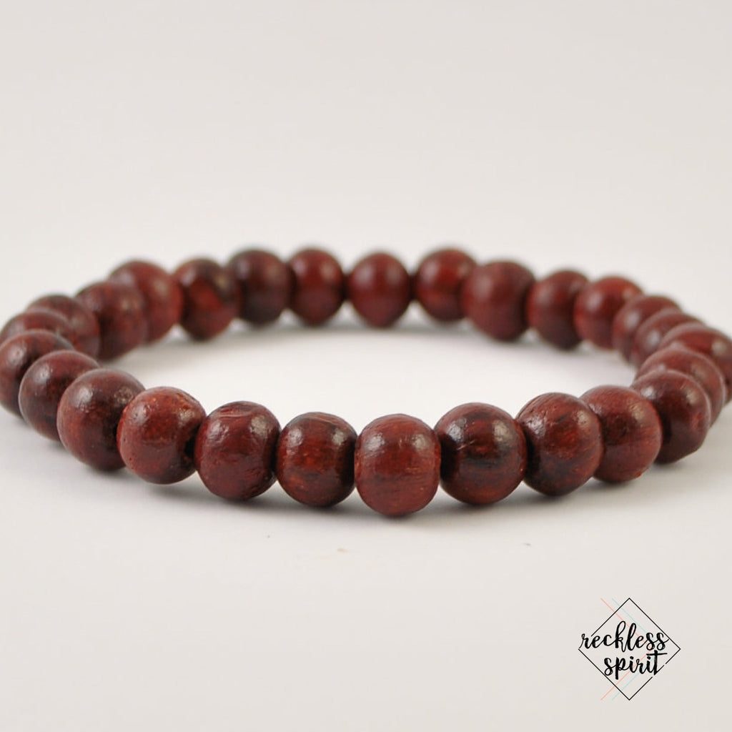 Red Wood Mens Stretch Bracelet
