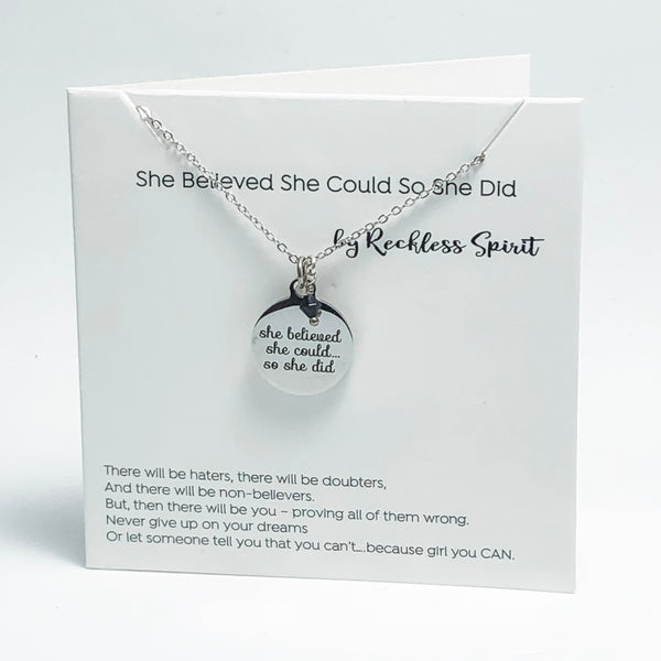 She Believed She Could Necklace