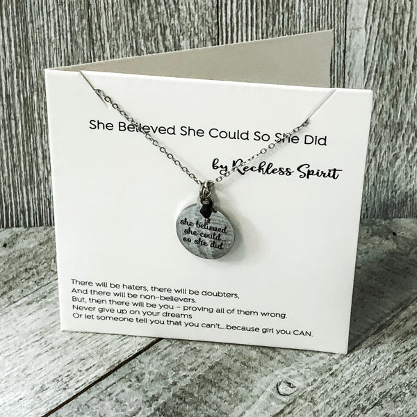 She Believed She Could Necklace