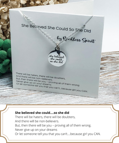 She Believed She Could Necklace