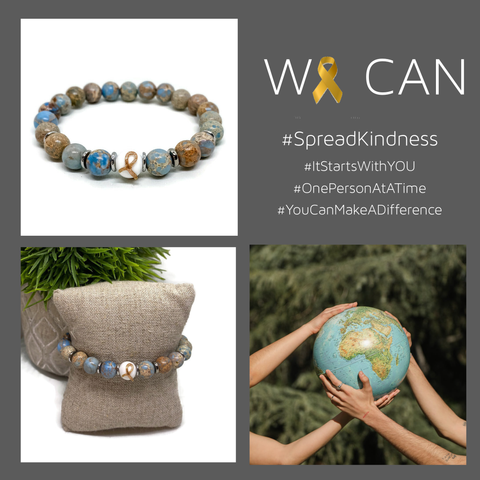 Spread Kindness and Raise Awareness Unisex (Men's/Women's/Kid's) Stretch Bracelet