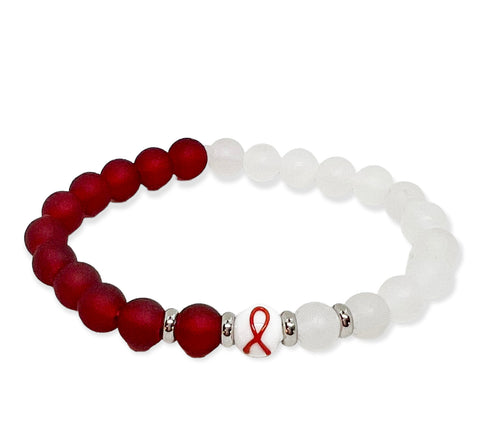 Throat Cancer Awareness Unisex (Men's or Women's) Stretch Bracelet