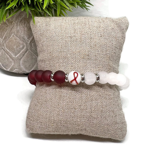 Throat Cancer Awareness Unisex (Men's or Women's) Stretch Bracelet
