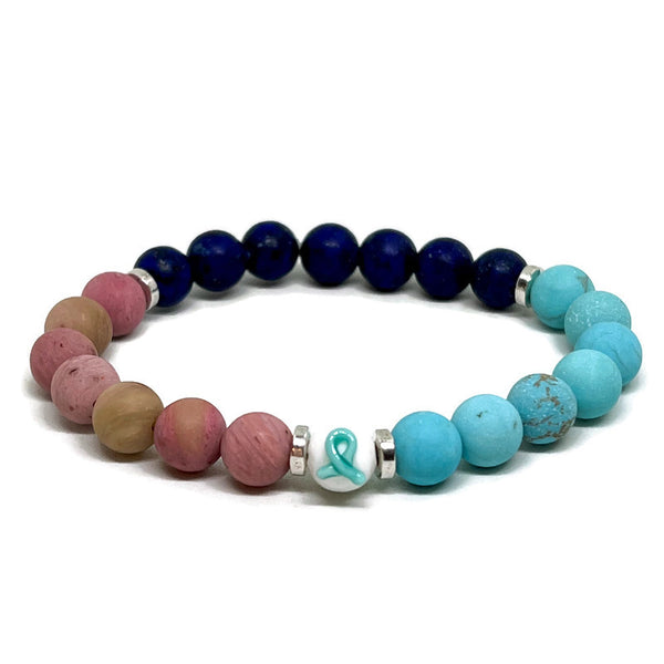 Thyroid Cancer Awareness Unisex (Men's or Women's) Stretch Bracelet