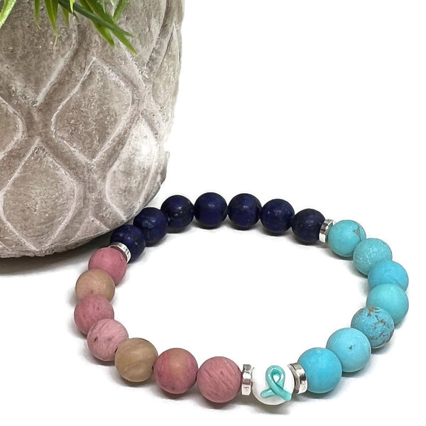 Thyroid Cancer Awareness Unisex (Men's or Women's) Stretch Bracelet