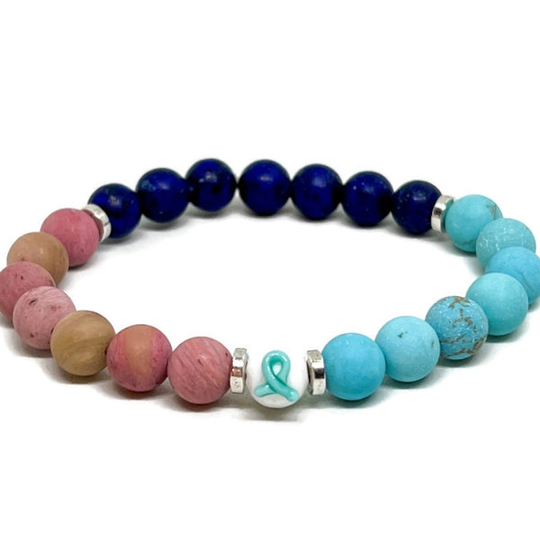 Thyroid Cancer Awareness Unisex (Men's or Women's) Stretch Bracelet