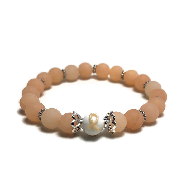 Uterine Cancer Awareness Unisex Women's Stretch Bracelet
