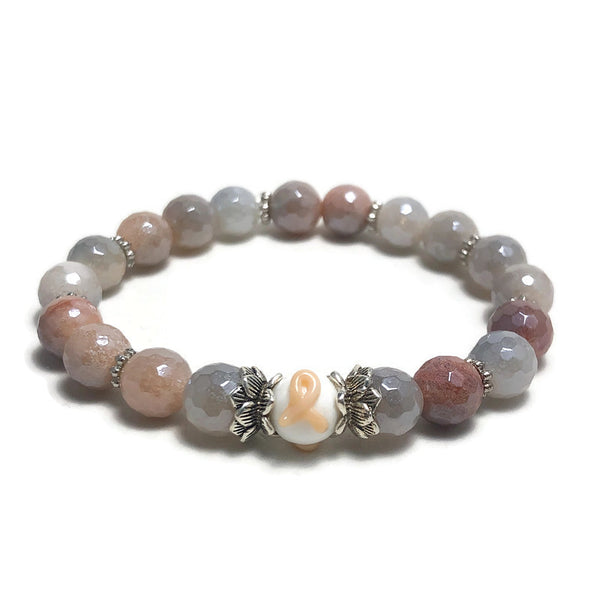 Uterine Cancer Awareness Unisex Women's Stretch Bracelet