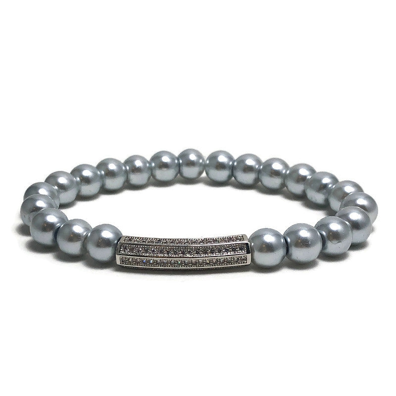 Silvery Dreams Gemstone Stretch Bracelet