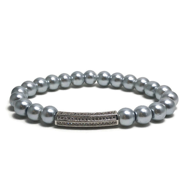 Silvery Dreams Gemstone Stretch Bracelet