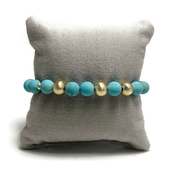 Turquoise Howlite Night Out Gemstone Stretch Bracelet