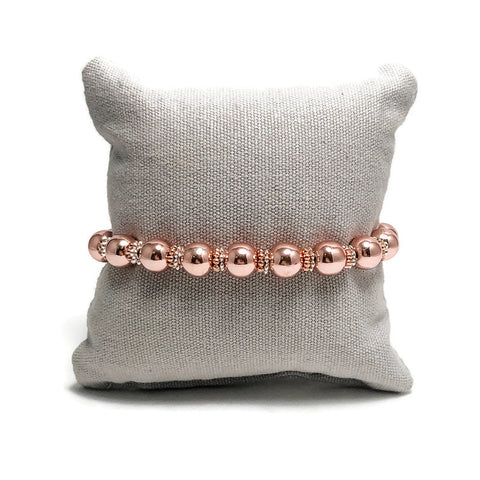 Arm Candy Muse Rose Gold Gemstone Stretch Bracelet