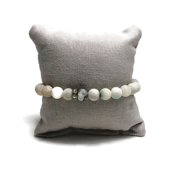Amazonite Sparkle Gemstone Stretch Bracelet