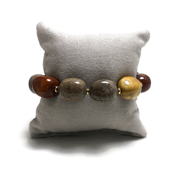 Bold Chrysanthemum Bead Stretch Bracelet