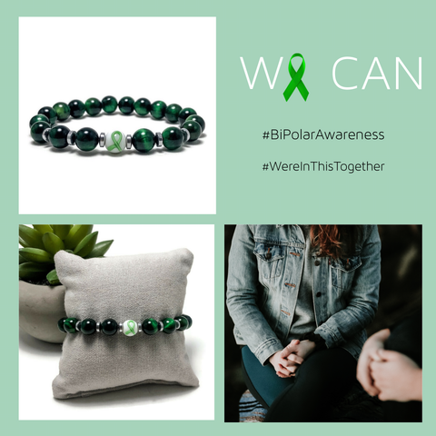 Bipolar Disorder Awareness Unisex (Men's/Women's/Kid's) Stretch Bracelet