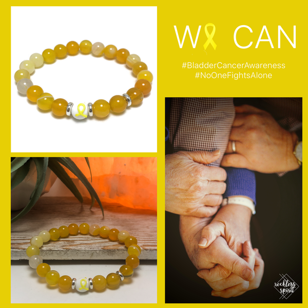 Bladder Cancer Awareness Unisex (Men's/Women's) Stretch Bracelet