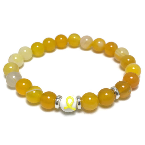 Bladder Cancer Awareness Unisex (Men's/Women's) Stretch Bracelet
