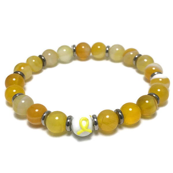Sarcoma Bone Cancer Awareness Unisex (Men's or Women's) Stretch Bracelet