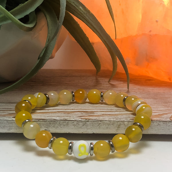 Sarcoma Bone Cancer Awareness Unisex (Men's or Women's) Stretch Bracelet