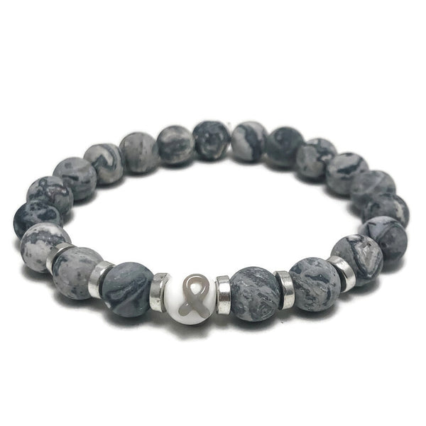 Brain Cancer Awareness Unisex (Men's/Women's/Kid's) Stretch Bracelet