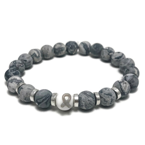 Brain Cancer Awareness Unisex (Men's/Women's/Kid's) Stretch Bracelet