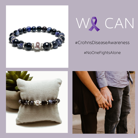 Crohn's Disease Awareness Unisex (Men's/Women's/Kid's) Stretch Bracelet