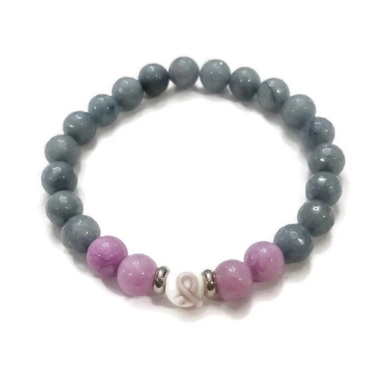 Esophageal Cancer Awareness Unisex (Men's or Women's) Stretch Bracelet