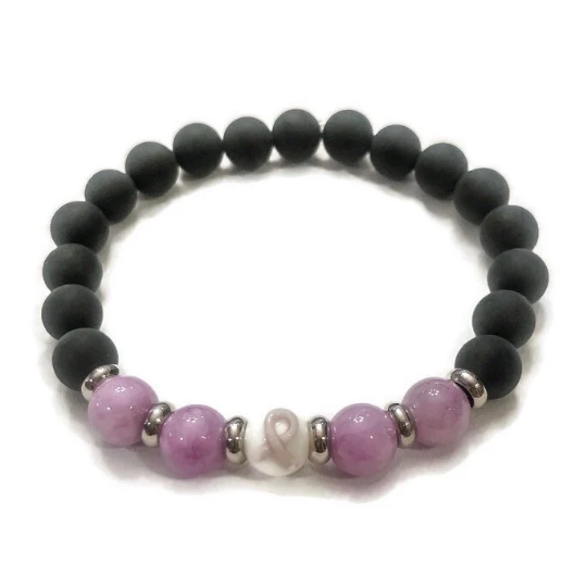 Esophageal Cancer Awareness Unisex (Men's or Women's) Stretch Bracelet