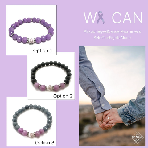 Esophageal Cancer Awareness Unisex (Men's or Women's) Stretch Bracelet