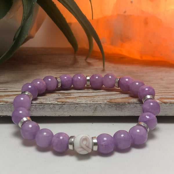 Esophageal Cancer Awareness Unisex (Men's or Women's) Stretch Bracelet