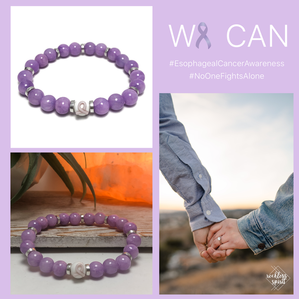 Esophageal Cancer Awareness Unisex (Men's or Women's) Stretch Bracelet