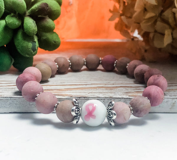 Breast Cancer Awareness Stretch Bracelet