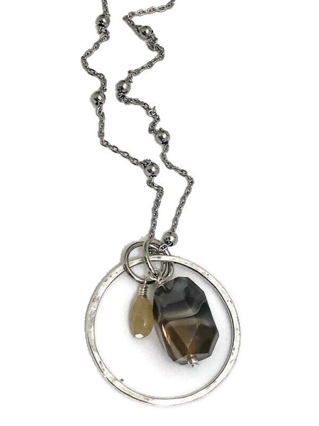 Mineral Bliss Pendant Ring Necklace