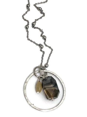 Mineral Bliss Pendant Ring Necklace
