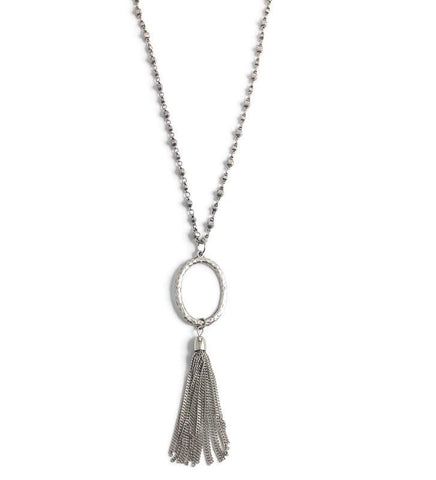 Trending Silver Tassel Necklace