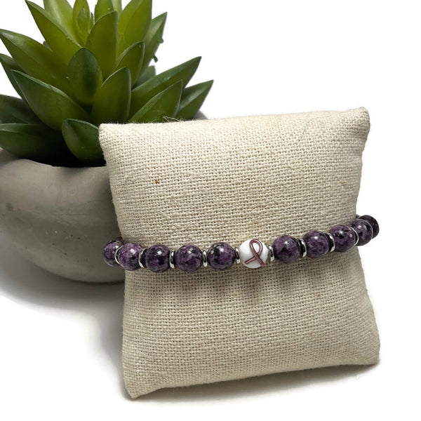 Alzheimers Awareness Unisex Mens and Womens Stretchy Bracelet