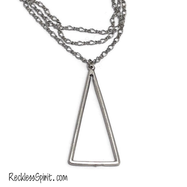 The Pointe Triangle Minimalist Necklace