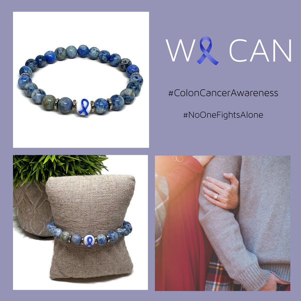 Colon Cancer Awareness Unisex (Men's or Women's) Stretch Bracelet