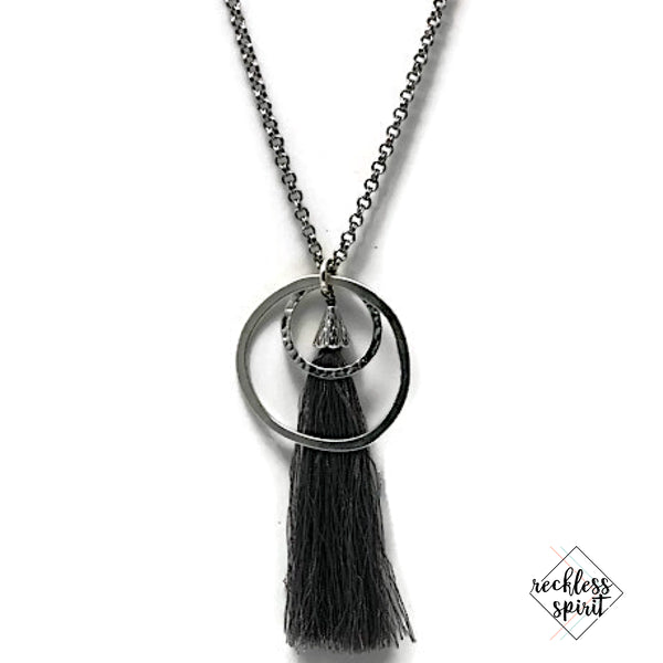 Lilou Ringed Tassel Necklace