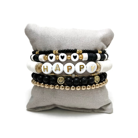 Happy Stack Choose Happy Stretch Bracelet Set