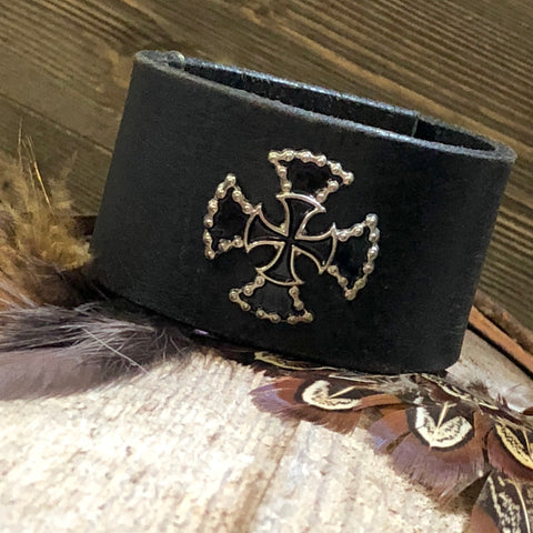 Ride High Leather Cuff Bracelet One-Of-A-Kind