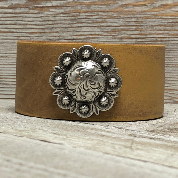 Berry Bliss Leather Cuff Bracelet One-Of-A-Kind