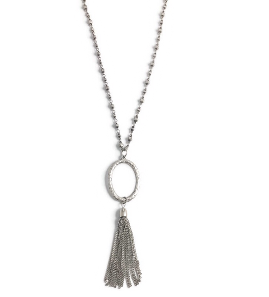 Trending Silver Tassel Necklace
