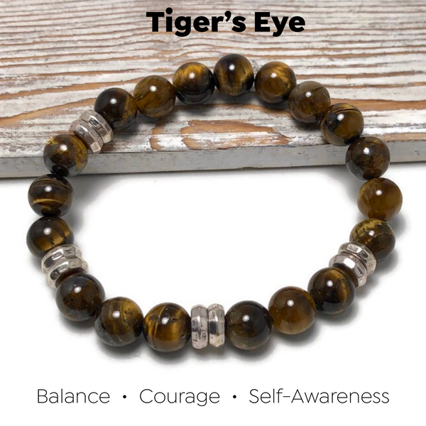 HEALING STONES - Tiger's Eye Womens Stretch Bracelet
