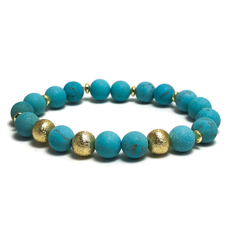 Turquoise Howlite Night Out Gemstone Stretch Bracelet