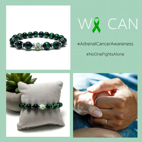 Adrenal Cancer Awareness Unisex (Men's/Women's/Kid's) Stretch Bracelet